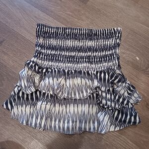 Forever 21 Black and White Mini Skirt